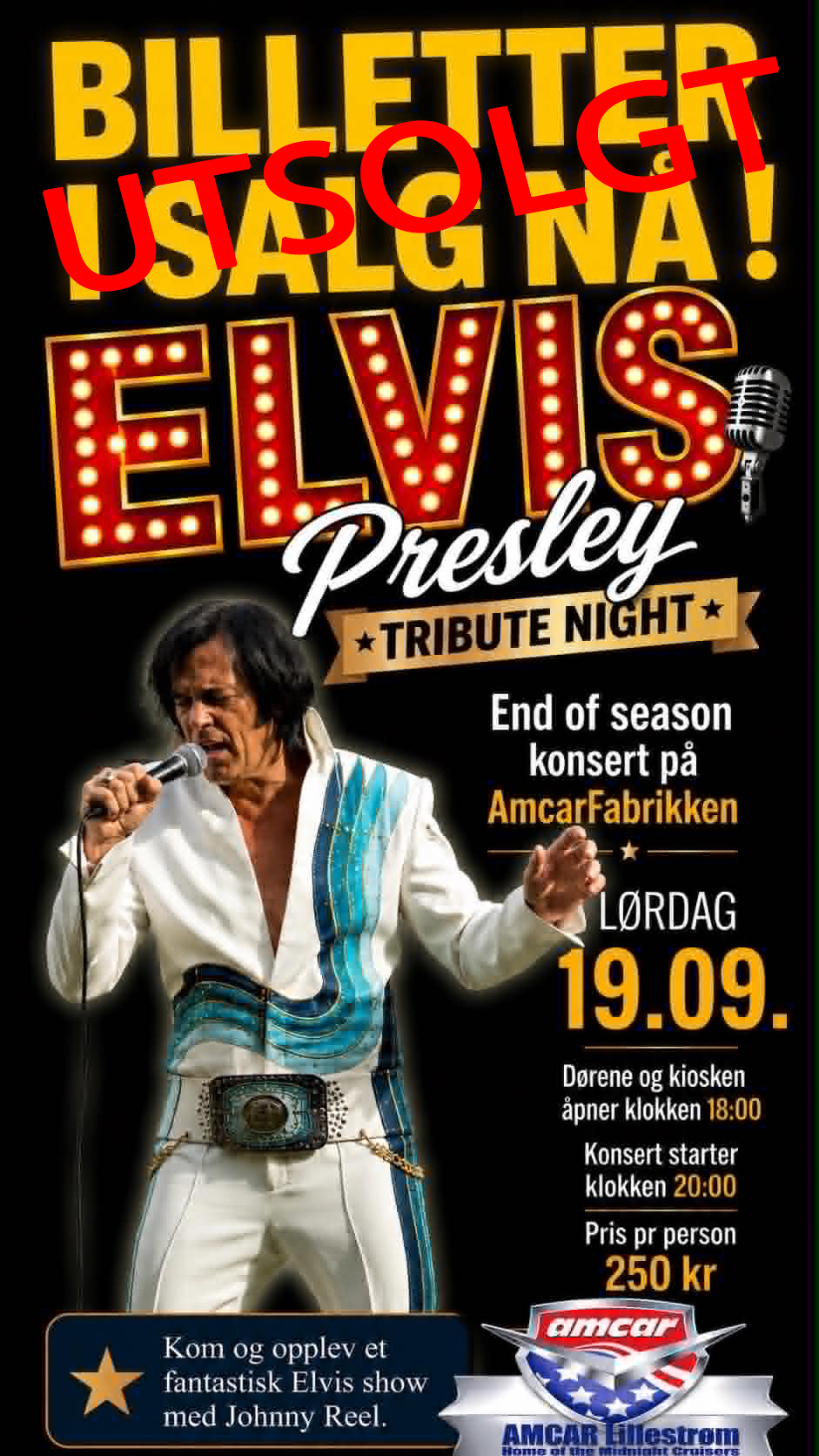 Artikkelbilde til artikkelen Elvis Presley Tribute Night, 19. september 2026