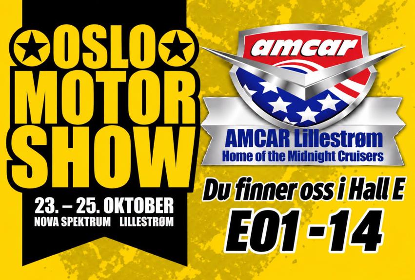 Amcar Lillestrøm på Oslo Motorshow, 23.-25.10.2026